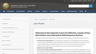 
                            7. Juror Portal | Superior Court of California