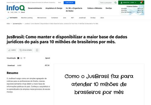 
                            9. JusBrasil: Como manter e disponibilizar a maior base de dados ...