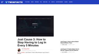 
                            5. Just Cause 3: How to Stop Having to Log In Every 5 Minutes - Twinfinite