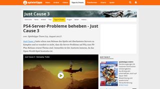 
                            3. Just Cause 3: PS4-Server-Probleme beheben | spieletipps