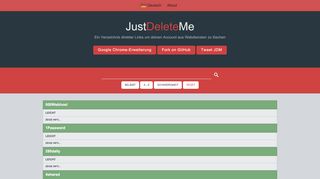 
                            9. Just Delete Me | Ein Verzeichnis direkter Links zur Löschung deines ...