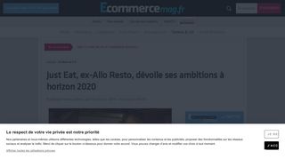 
                            12. Just Eat, ex-Allo Resto, dévoile ses ambitions à horizon 2020