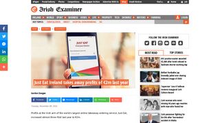 
                            4. Just Eat Ireland takes away profits of €2m last year | Irish Examiner