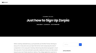 
                            4. Just how to Sign Up Zorpia – Mad&Women Agency - Mad and Women