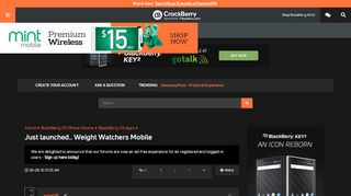 
                            9. Just launched.. Weight Watchers Mobile - BlackBerry Forums at ...
