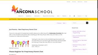 
                            6. Just Parents - New Preprimary Parent Chat - The Ancona ...