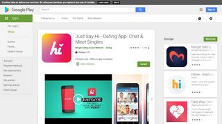 
                            3. Just Say Hi - Dating App. Chat & Meet Singles - Apps on Google Play