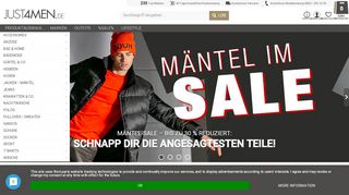
                            1. just4men.de - der Online-Shop fuer Markenkleidung und Maennermode