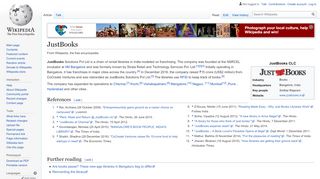 
                            9. JustBooks - Wikipedia