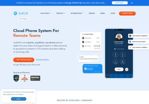 
                            2. JustCall - Cloud Phone System for Sales and Support Teams