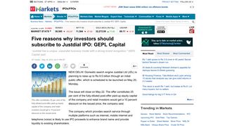 
                            8. Justdial Ltd: Five reasons why investors should subscribe to Justdial IPO