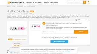 
                            10. JustFab Gutscheine → Alle Codes für Februar 2019 - Gutscheinsammler