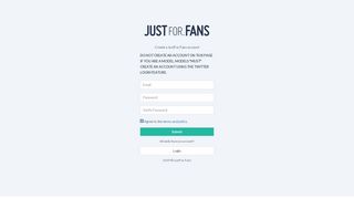 
                            9. JustFor.Fans | Login - Sign up