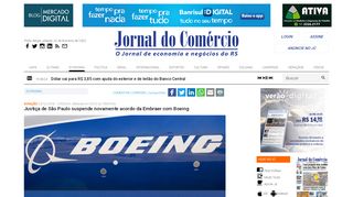 
                            13. Justiça de São Paulo suspende novamente acordo da Embraer com ...