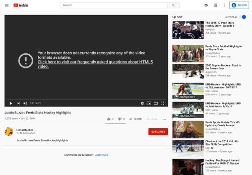 
                            8. Justin Buzzeo Ferris State Hockey Highlights - YouTube