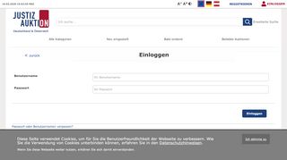 
                            1. Justiz-Auktion - Einloggen