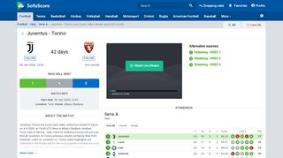 
                            1. Juventus Torino live score, video stream and H2H results - SofaScore