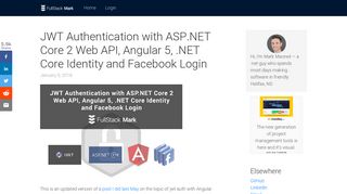 
                            12. JWT Authentication with ASP.NET Core 2 Web API, Angular 5, .NET ...