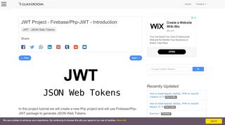 
                            11. JWT Project - Firebase/Php-JWT - Introduction - JWT - ...