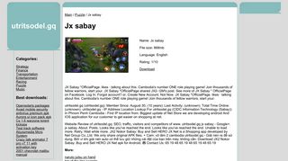 
                            6. Jx sabay download - utritsodel.gq