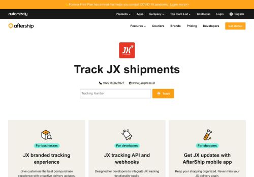 
                            12. JX Tracking - AfterShip