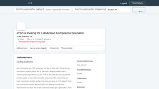 
                            9. JYSK søger en JYSK is looking for a dedicated Compliance Specialist ...