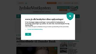 
                            8. Jyske Bank ser risiko for milliardbøde til Danske Bank | Business | jv.dk