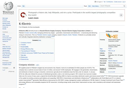 
                            9. K-Electric - Wikipedia