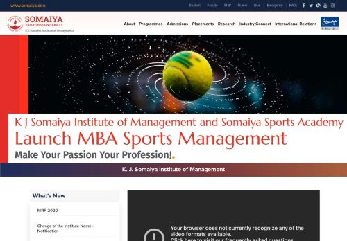 
                            1. K. J. Somaiya Institute of Management Studies and Research / SIMSR