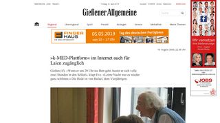
                            10. k-MED-Plattform« im Internet auch für Laien zugänglich | Gießener ...