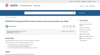 
                            6. K30040319: Changing the BIG-IP system hostname may ... - AskF5