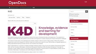 
                            1. K4D - IDS OpenDocs - Institute of Development Studies
