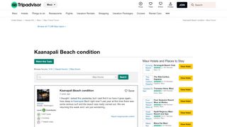 
                            12. Kaanapali Beach condition - Maui Forum - TripAdvisor