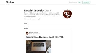 
                            7. Kabbalah University – Medium