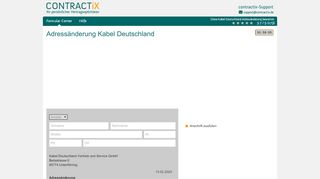 
                            13. Kabel Deutschland Adressänderung sofort online mitteilen - gratis