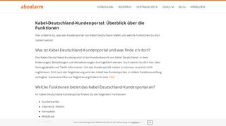 
                            5. Kabel-Deutschland-Kundenportal: Überblick über die Funktionen