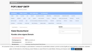 
                            5. Kabel Deutschland - POP3 IMAP SMTP