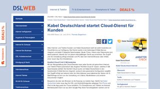 
                            12. Kabel Deutschland startet Cloud-Dienst für Internet-Kunden - DSLWeb