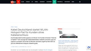 
                            7. Kabel Deutschland startet WLAN-Hotspot-Flat für Kunden ohne ...