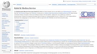 
                            10. Kabel & Medien Service – Wikipedia