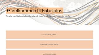 
                            2. Kabelplus.dk: Velkommen