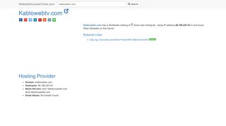 
                            7. Kablowebtv.com Error Analysis (By Tools) - Website Success Tools