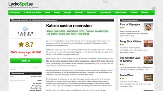 
                            11. Kaboo casino - Recension och exklusiv bonus - Lyckospel.se