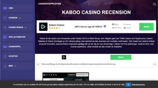 
                            9. Kaboo Casino - Spela med 3 000kr i bonus & 6 relics