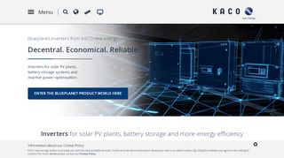 
                            5. KACO new energy: Inverters for solar PV systems + battery storage