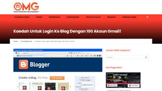 
                            13. Kaedah Untuk Login Ke Blog Dengan 100 Akaun Gmail!