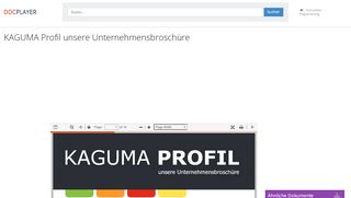 
                            10. KAGUMA Profil unsere Unternehmensbroschüre - PDF - DocPlayer.org