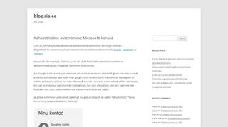 
                            13. Kaheastmeline autentimine: Microsofti kontod | blog.ria.ee