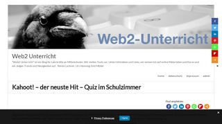 
                            1. Kahoot! – der neuste Hit – Quiz im Schulzimmer – Web2 Unterricht