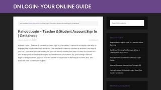 
                            13. Kahoot Login - Getkahoot Teacher & Student Account Login